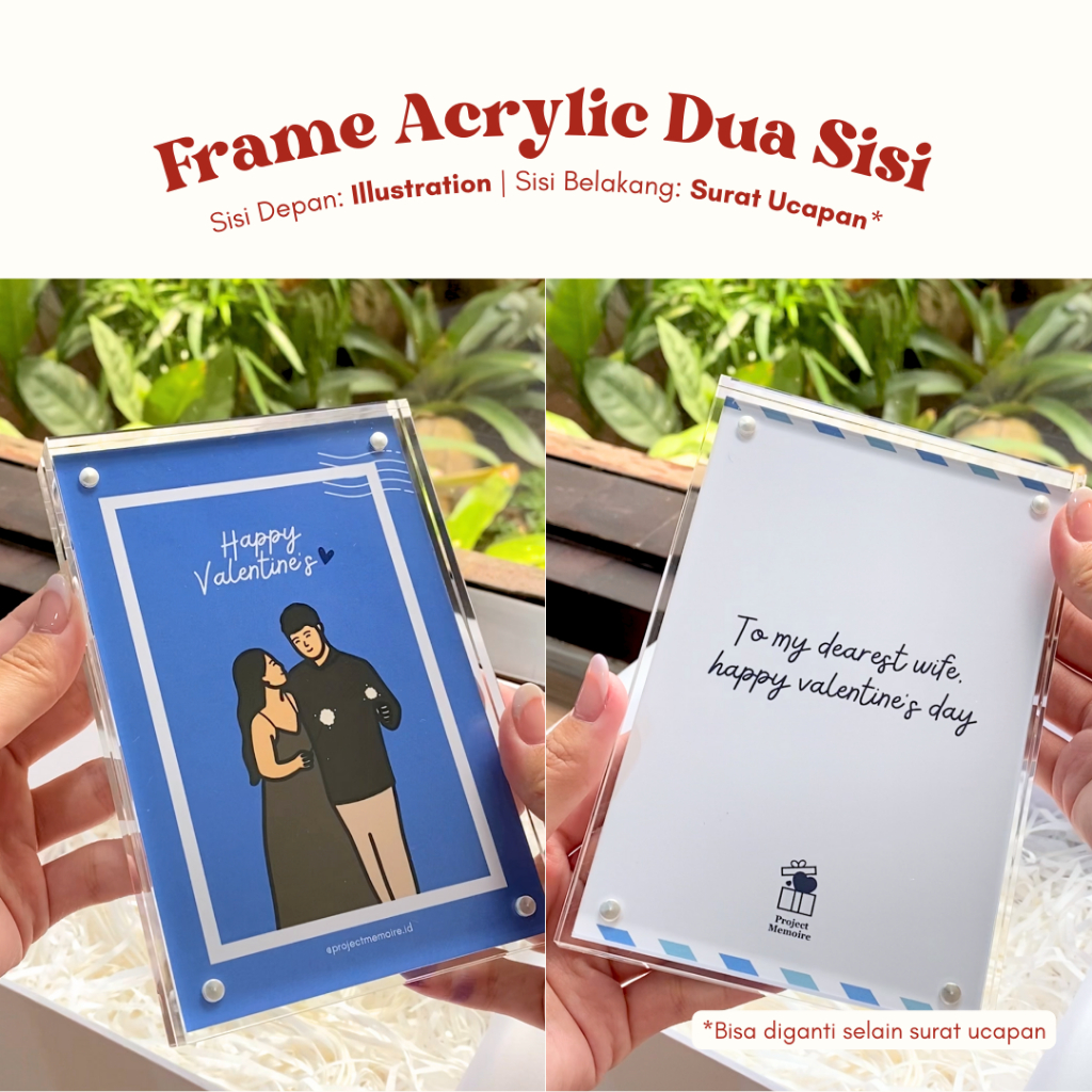 Jual [Iris Frame] 4R Custom Illustration Acrylic Frame - Dua Sisi ...