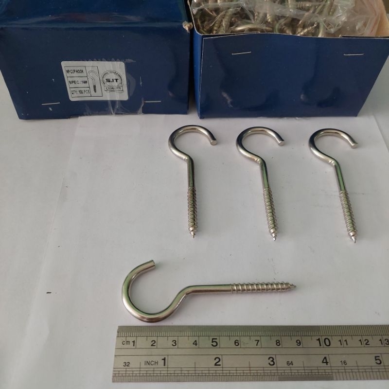 Jual SEKRUP TANDA TANYA 14 INCH/SCREW HOOK TANDA TANYA 14 INCH | Shopee ...