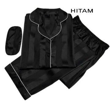 Baju Tidur Piyama Satin Cp Pp Garis Salur Ukuran Abg Sampai Jumbo