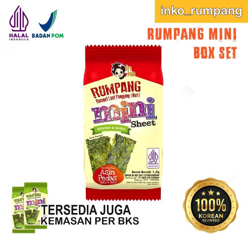 Jual INKO RUMPANG MINI RUMPUT LAUR PANGGANG/ SUSHI NORI HALAL BPOM ...