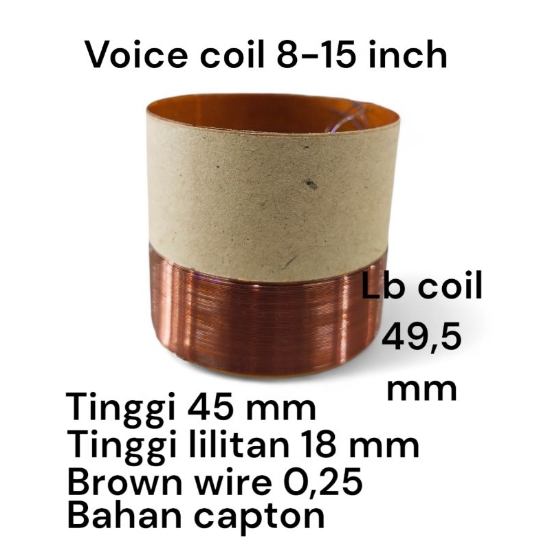 Jual spul sepul spool spol voice coil speaker 8 10 12 15 inch acr ...