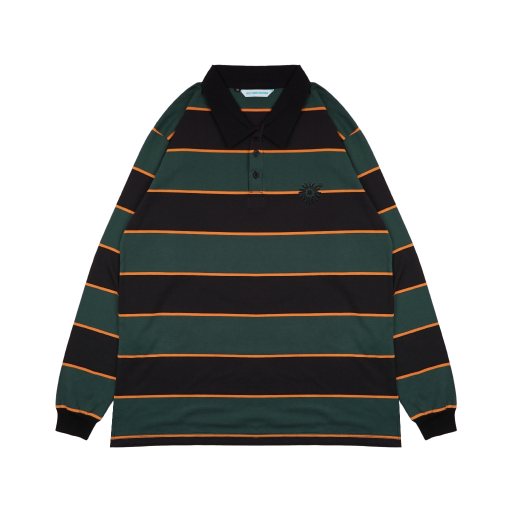 Jual NOTHING HUMAN - Rugby Stripe Army-Hitam Reguler | Shopee Indonesia