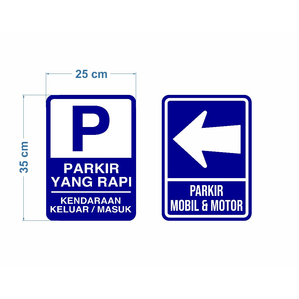 Jual Rambu Parkir 25cm x 35cm plat alumunium | Shopee Indonesia