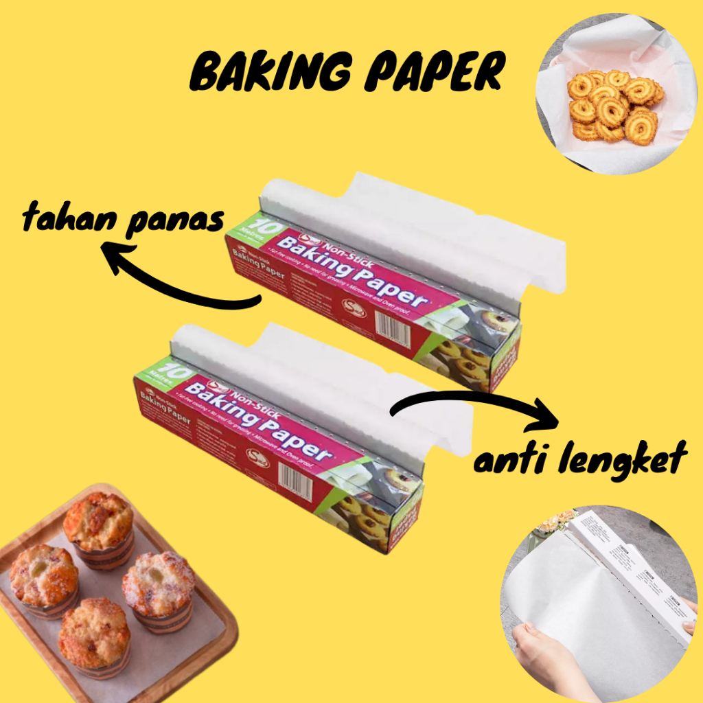 Jual Kertas Roti Baking Paper Anti Lengket Oil Paper 5 Meter | Shopee ...