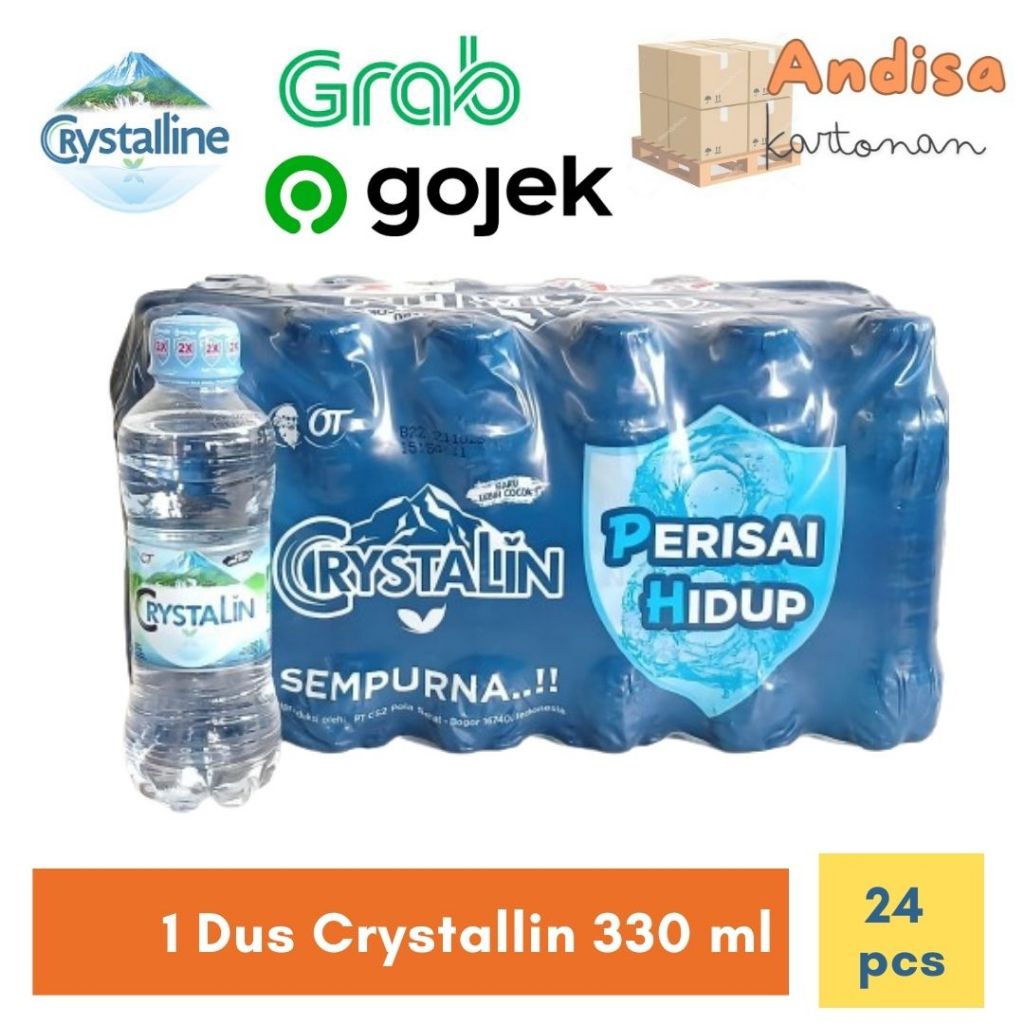 Jual Crystalin Air Mineral Botol Kartonan Isi 24pcs x 330ml | Shopee ...