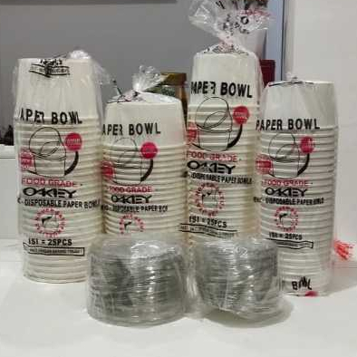 Jual Paper Bowl Polos (Baca Deskripsi, tutup dijual terpisah) | Shopee ...