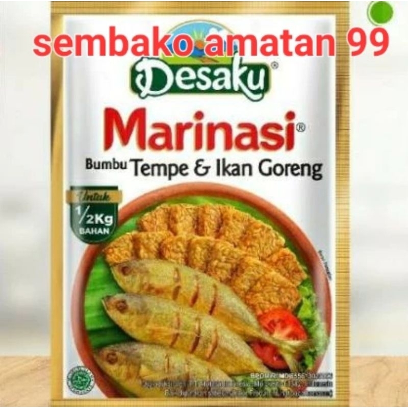 Desaku 240袋 Bumbu Goreng Tempe Ikan Ayam Jual DESAKU Marinasi Bumbu Tempe Ikan dan Ayam 15 gr Bumbu