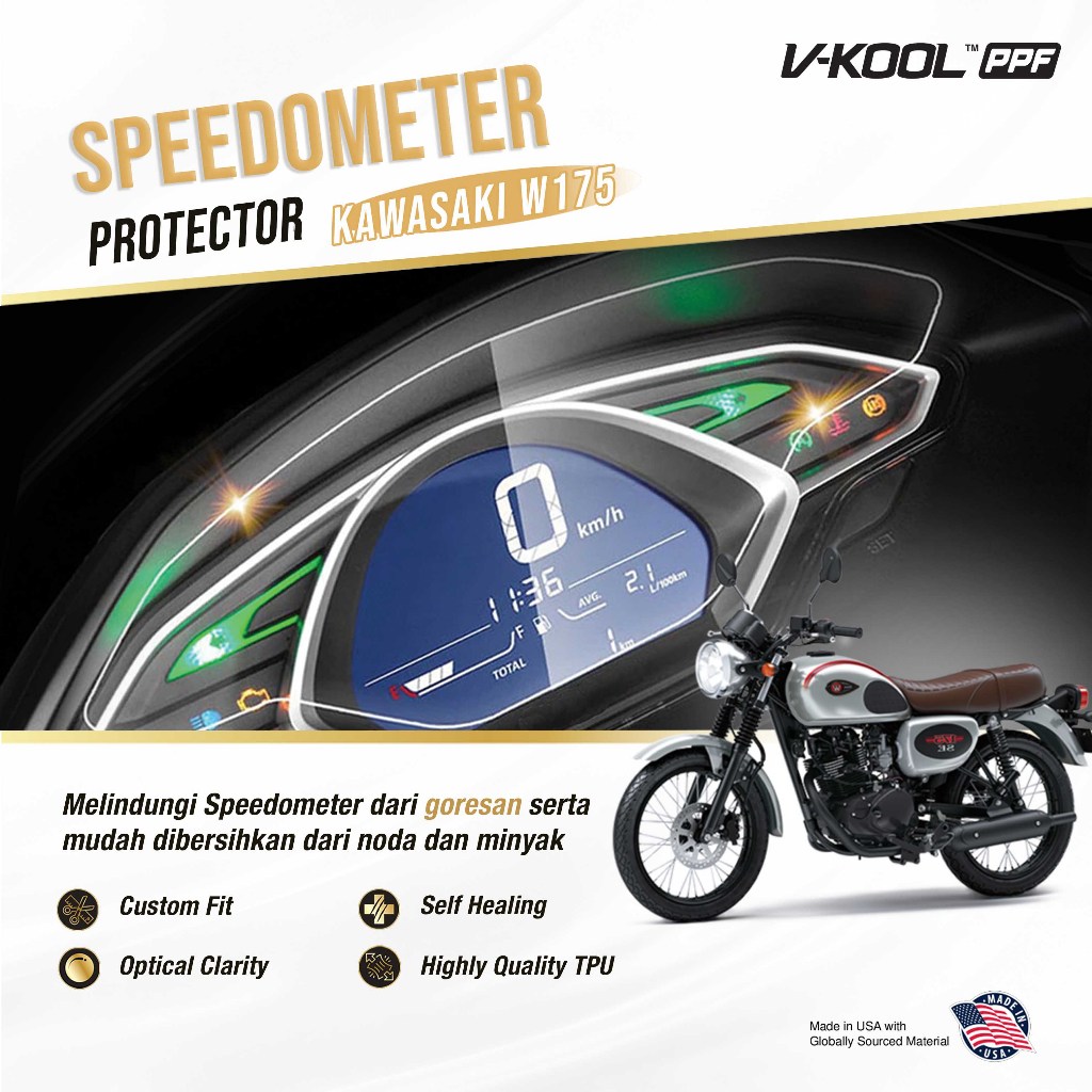 Jual V-KOOL PPF Speedometer Kawasaki W175 | Shopee Indonesia