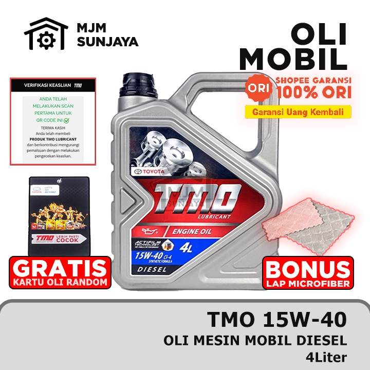Jual Oli Mesin TMO SAE 15W-40 4 Liter Solar TOYOTA SCAN BARCODE 4Liter ...