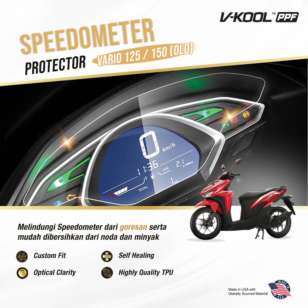 Jual V-KOOL PPF Speedometer Honda Vario 150 LED OLD | Shopee Indonesia