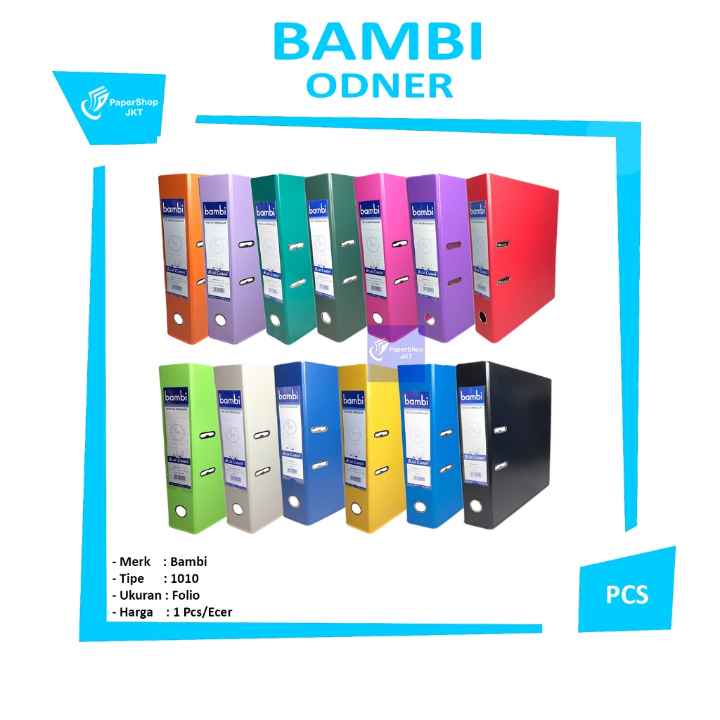 Jual BAMBI - Odner Tempat Penyimpanan File Folio 1010 Warna - PCS ...