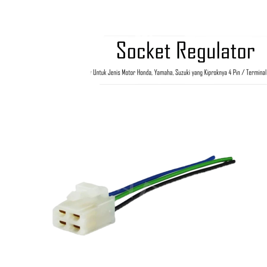 Jual [RNDM] SOKET / SOCKET REGULATOR / KIPROK 4 PIN SUPRA X 100 / LAMA ...