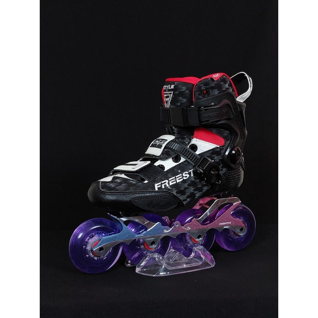 Jual Sepatu Roda Inline Freestyle Skate YJS X5 Pro Junior Carbon Black ...