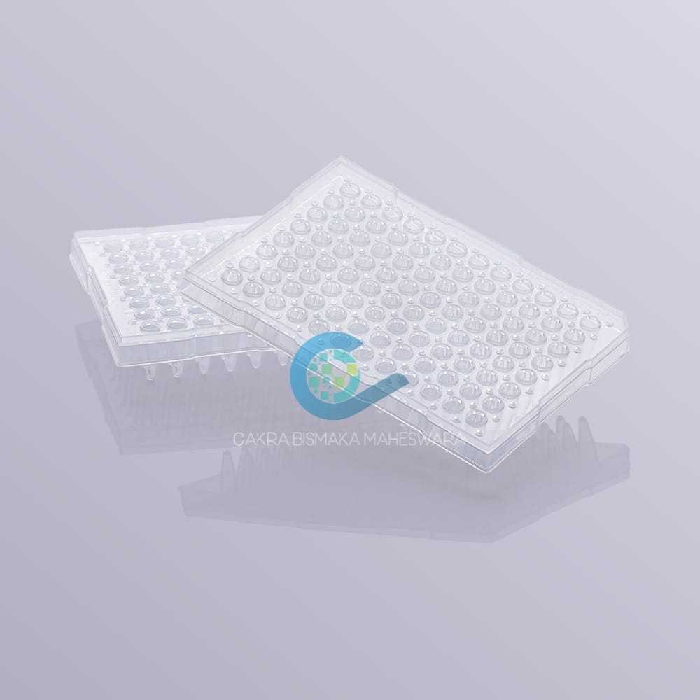 Jual Microplate for PCR / 96 well PCR microplate, half skirt, clear ...