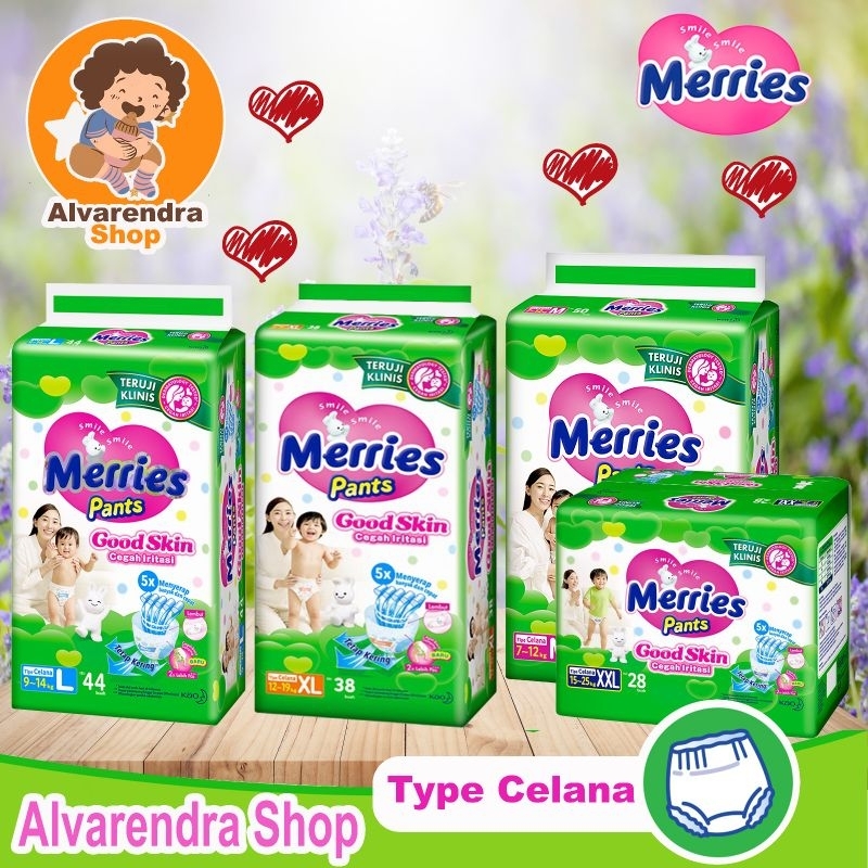 Jual Merries Pants M48 L42 XL36 XXL28 - Popok Celana Bayi M 48 L 42 XL ...