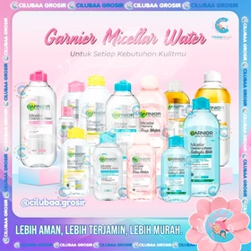 Garnier Micellar Cleansing Water Pink Blue Bipase Oil Vit C Rose Water 400 Ml 125 Ml 50 Ml