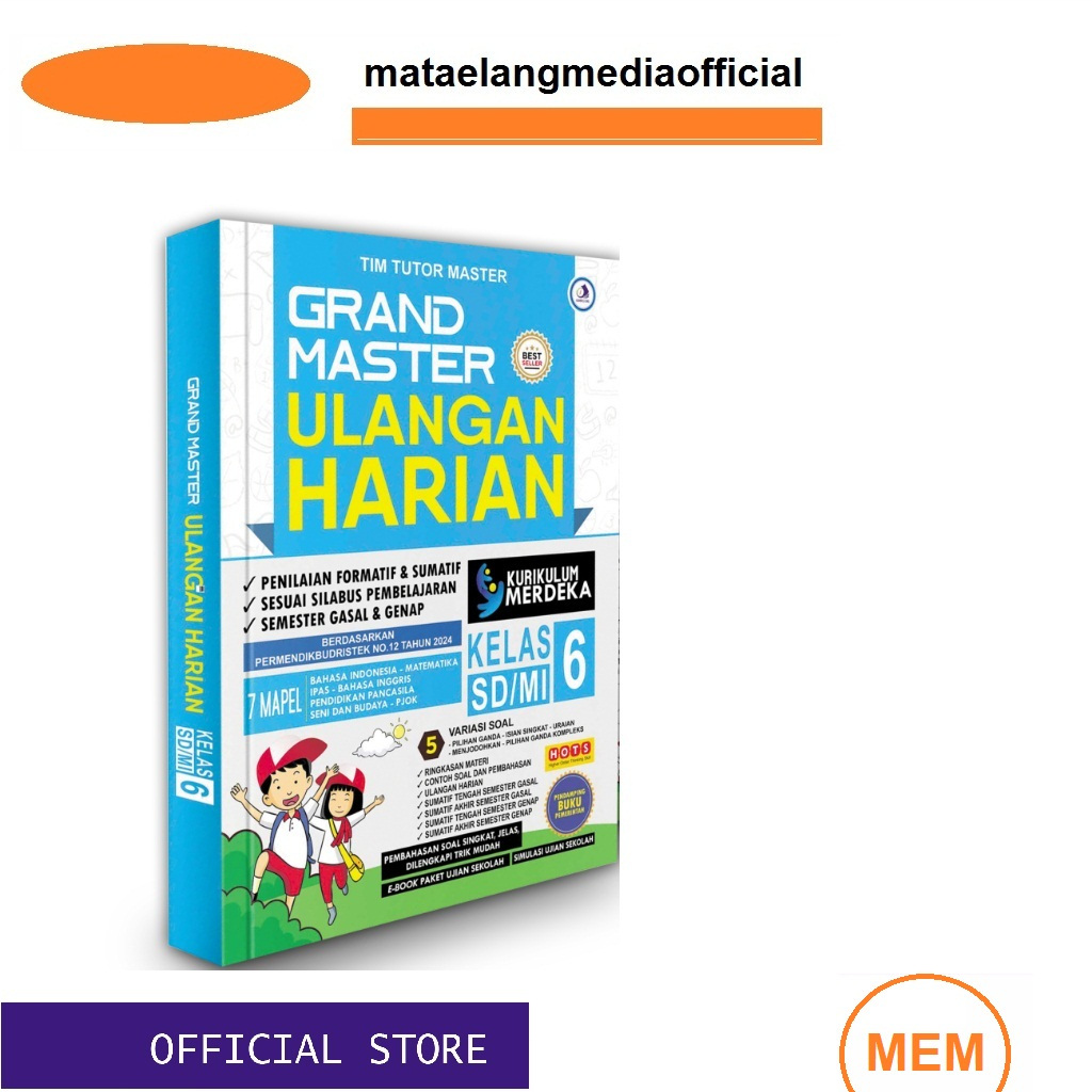Jual Buku Ulangan Harian Kurikulum Merdeka SD Kelas 6 - GRAND MASTER ...