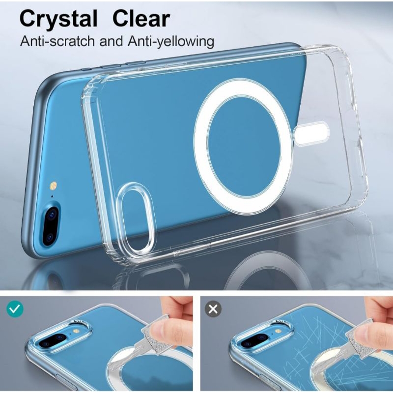 Jual Magsafe Clear Case IPHONE 7 Plus - IP 8 PLUS - Magnetic - Clear ...