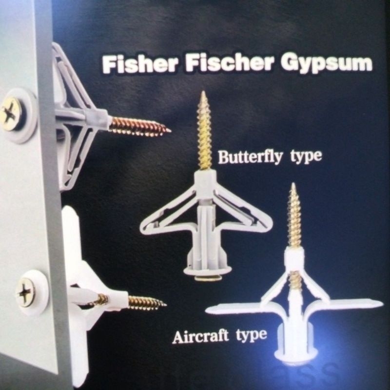 Jual gypsum plastik (fisser fiser piser viser) gipsun kupu kupu 25pc ...