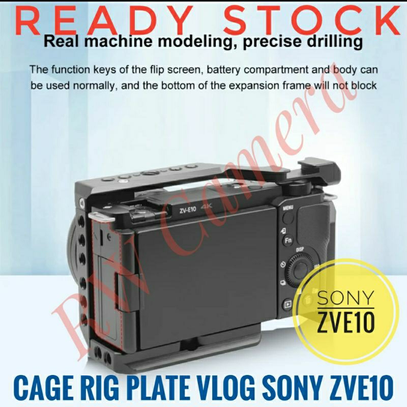 Jual Cage Rig Camera Sony ZV-E10 ZVE10 Hand Grip Bracket Braket Tripod ...