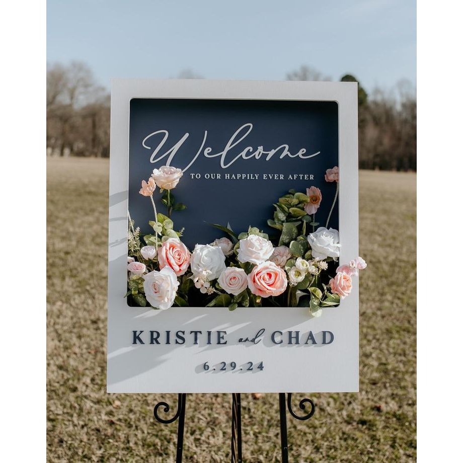 Jual PROMO Termurah Papan Bunga Akrilik Wellcome Sign Wedding Sign ...