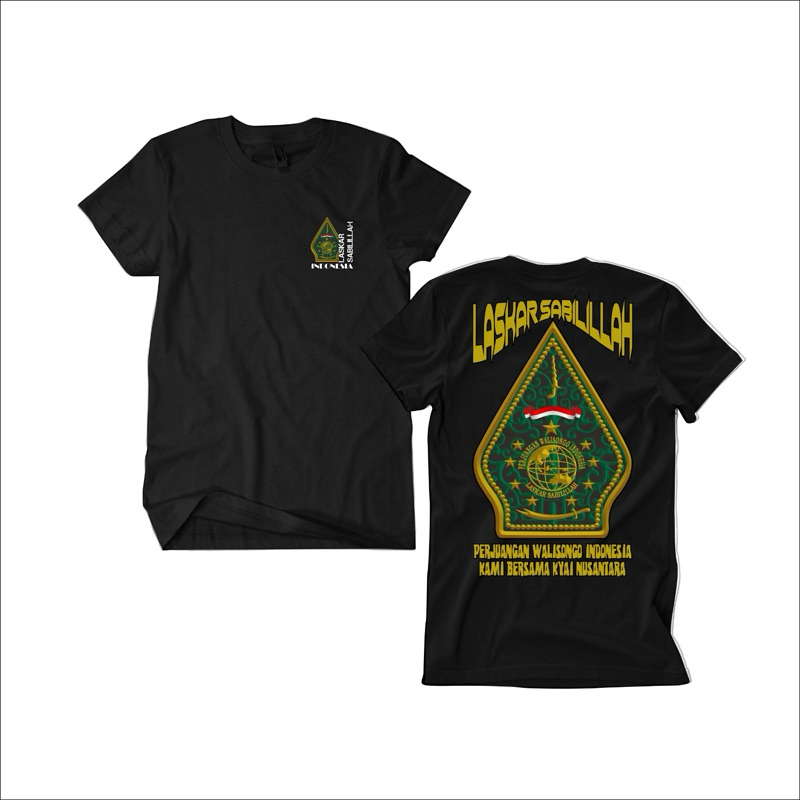 Jual KAOS LASKAR SABILILLAH WALISONGO HITAM BEST SELLER DISTRO | Shopee ...