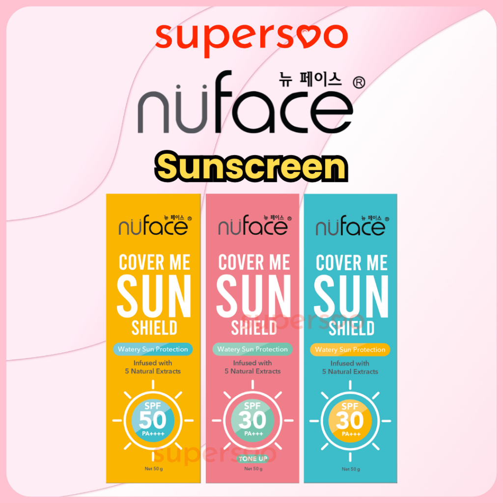 Jual Nuface Cover Me Sun Shield Sunscreen SPF 30 PA+++ / SPF 50 PA ...