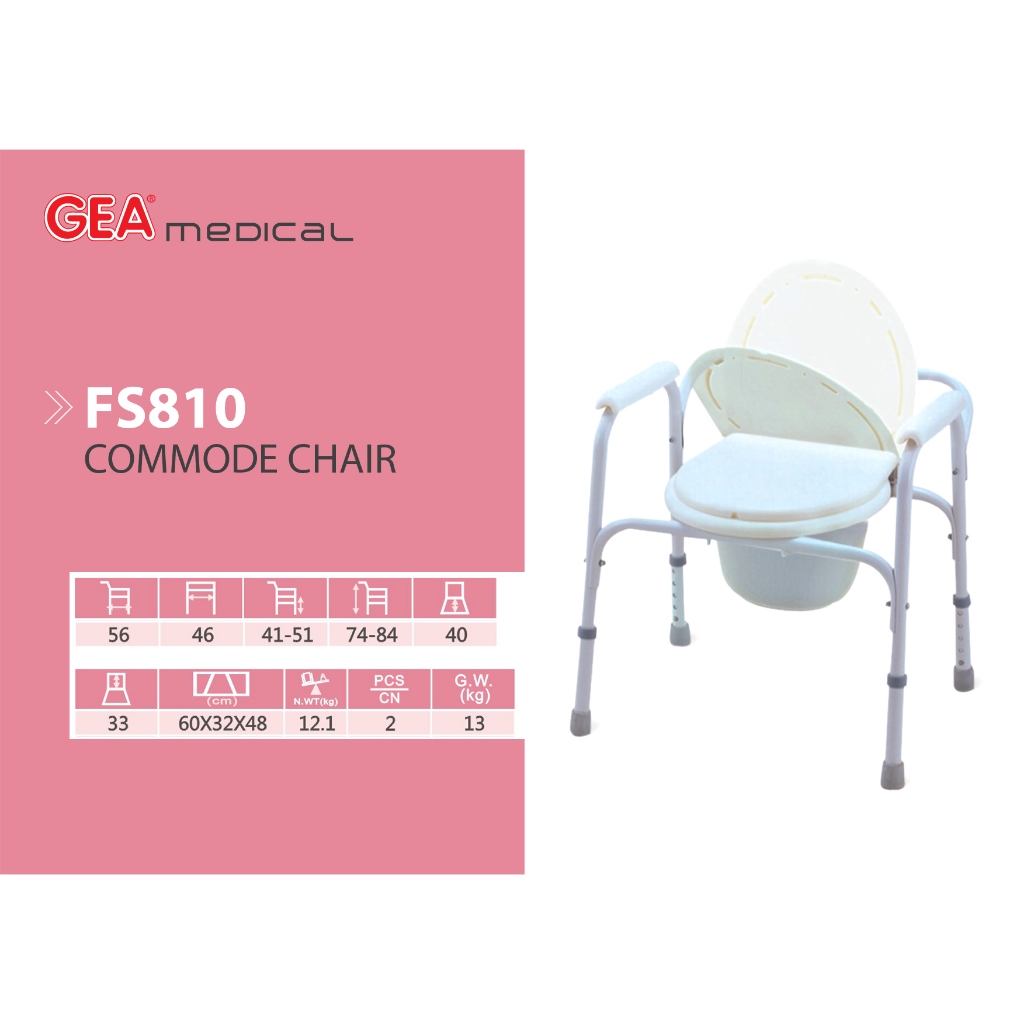 Jual (MUTIARA ALKES) Commode Chair GEA FS 810/ Kursi BAB Manula Lansia ...