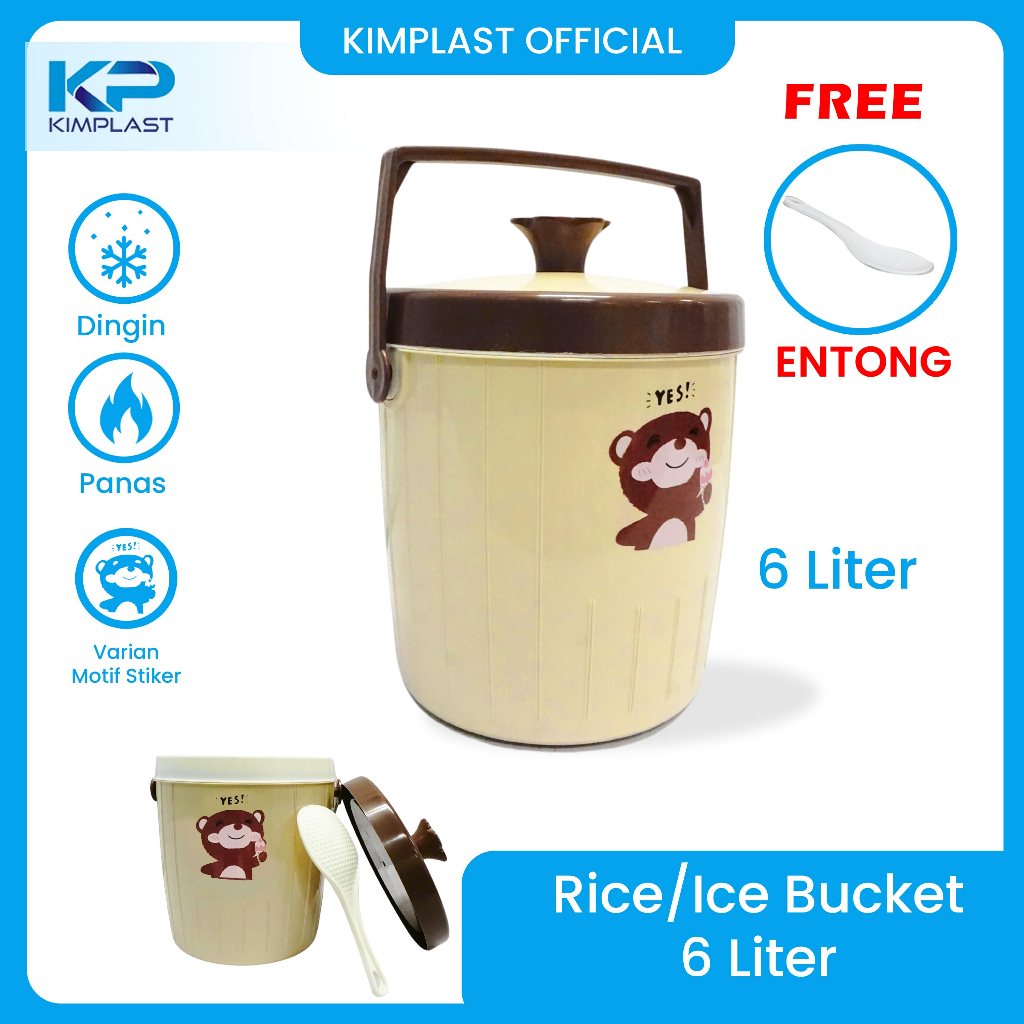 Jual KIMPLAST RICE BUCKET 6 LITER LATTE / TERMOS NASI / TERMOS ES ...