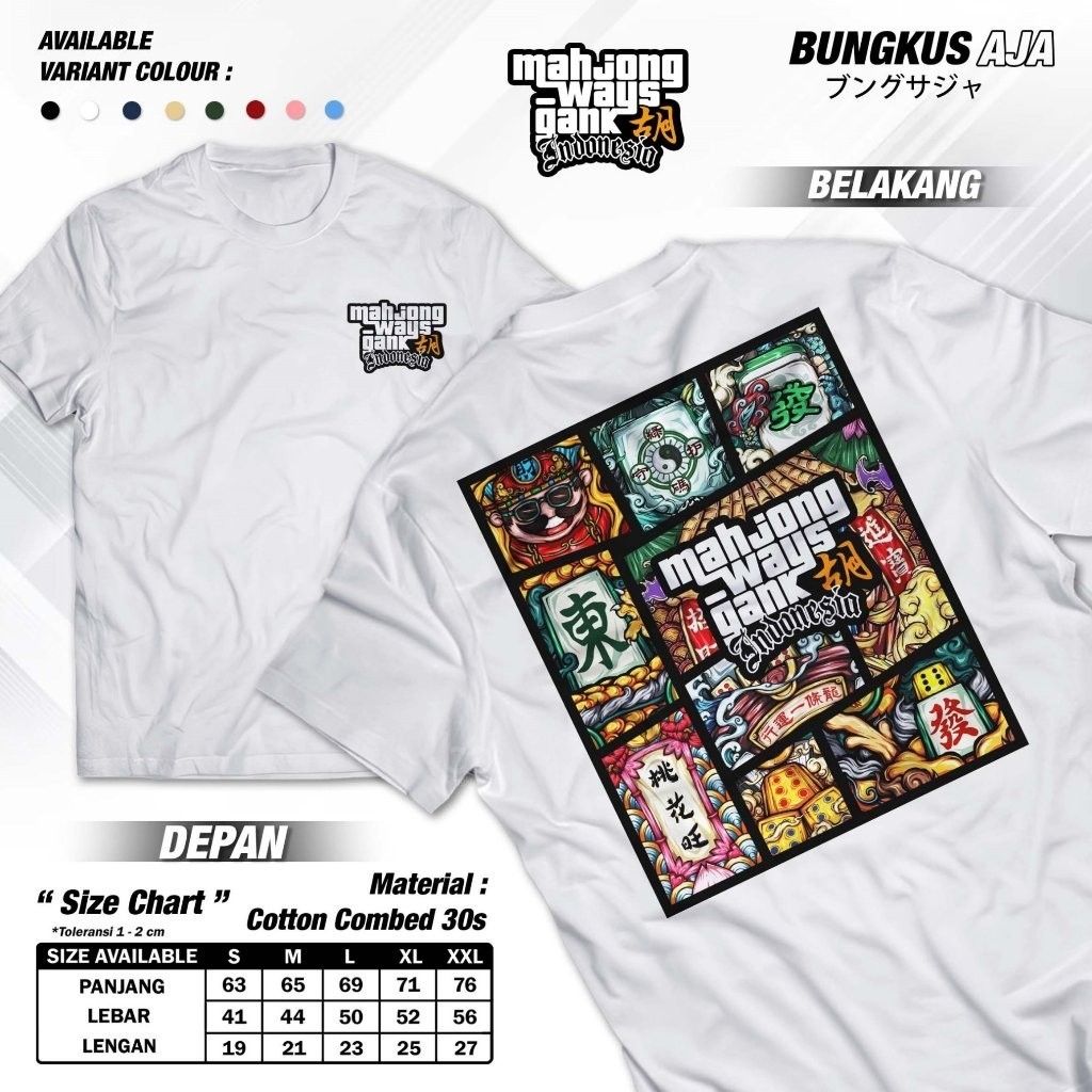 Jual Kaos Mahjong Ways Gank Indonesia GTA Style -Mahyong Majong PG Soft ...
