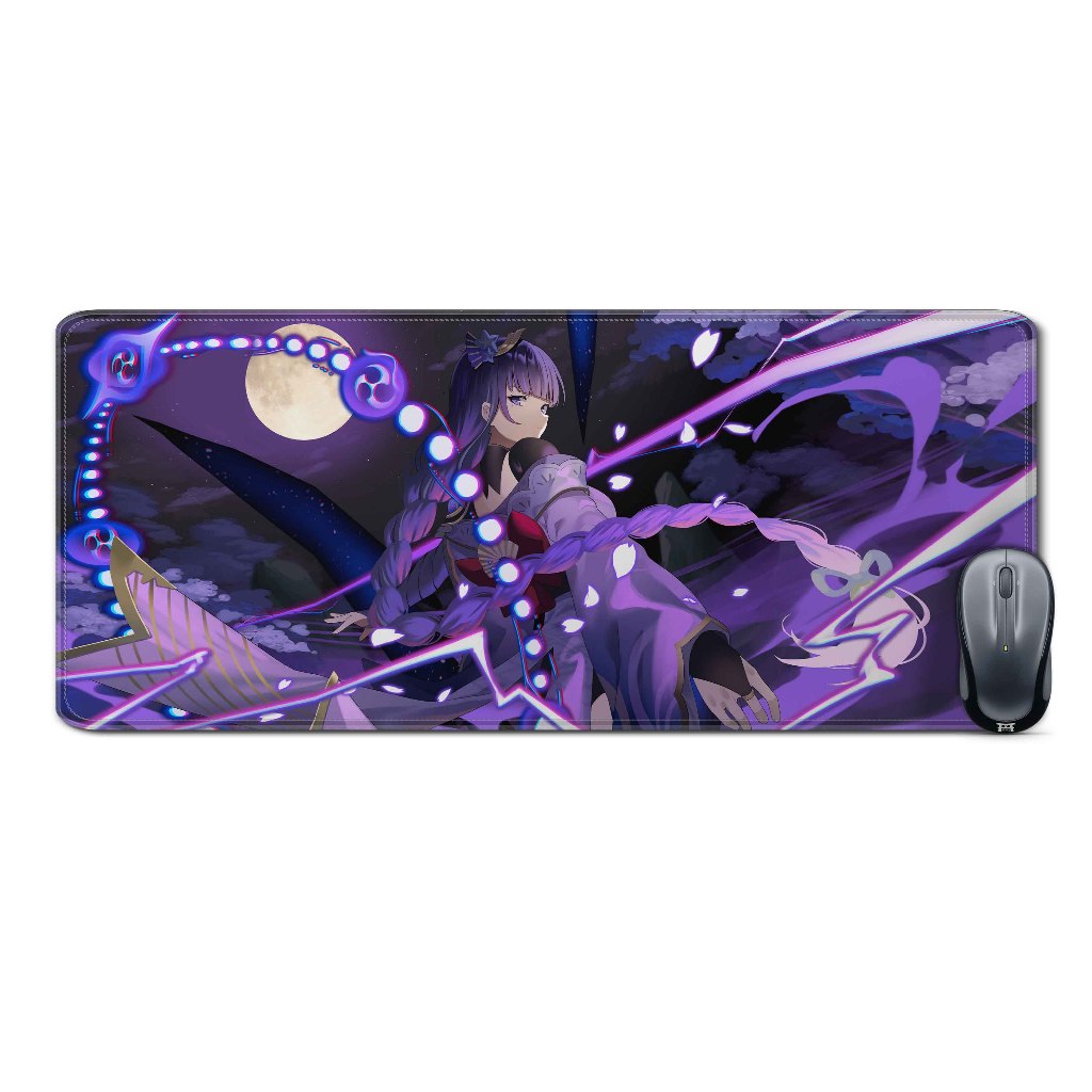 Jual Deskmat mousepad extended RAIDEN SHOGUN SIDE BACK MOON - GENSHIN ...
