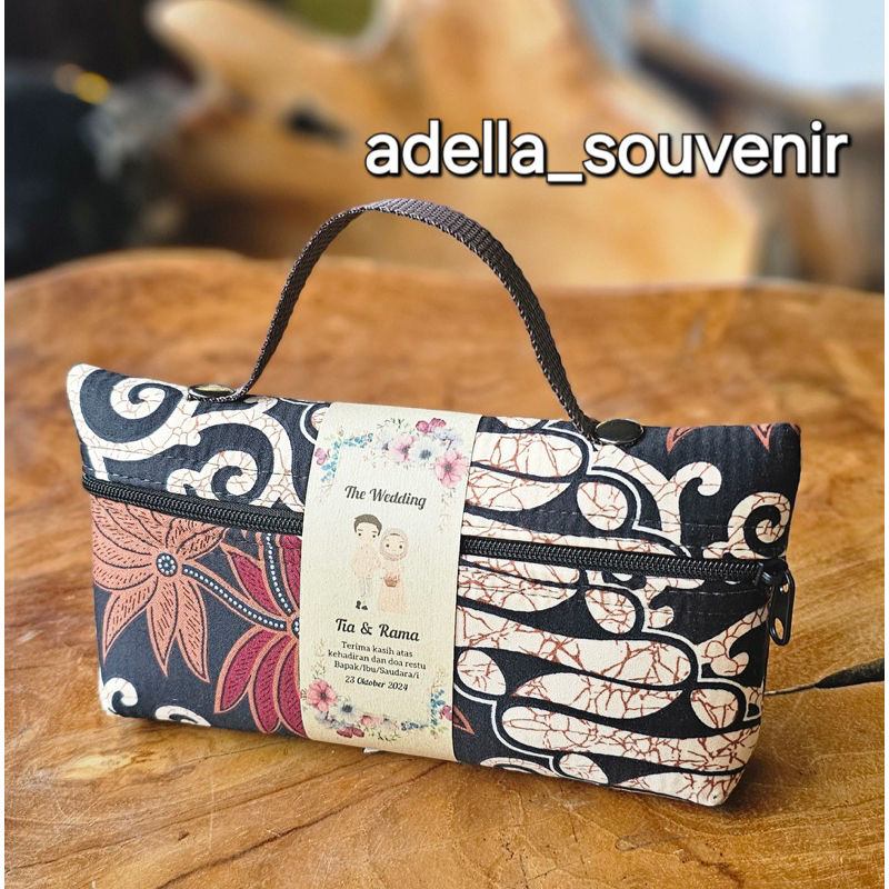 Souvenir pernikahan handbag mini pouch batik wedding aqiqah tasyakuran khitanan haji