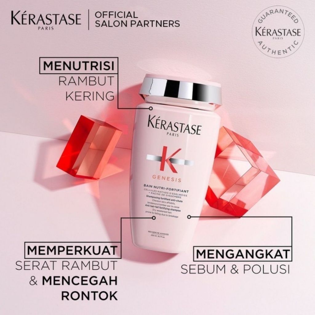 Jual Kerastase Shampoo Rambut Rontok & Patah - Bain Genesis Nutri 250ml ...