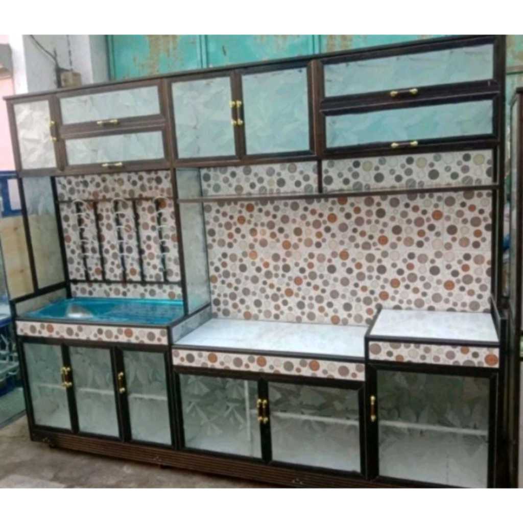Jual Kitchen set 6 pintu tiang holo terbaru/satu set rak dapur/rak ...