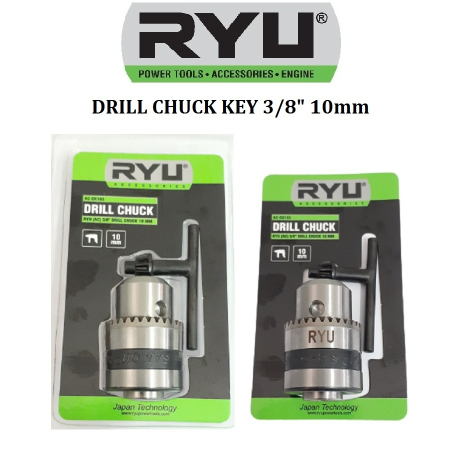 Jual RYU 3/8 DRILL CHUCK 10MM AC-CK163 | Shopee Indonesia