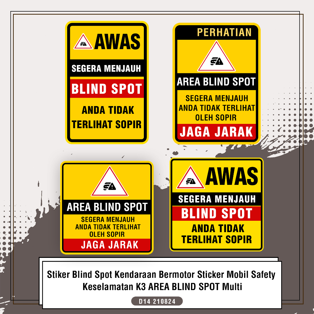 Jual Stiker Blind Spot Kendaraan Bermotor Sticker Mobil Safety ...