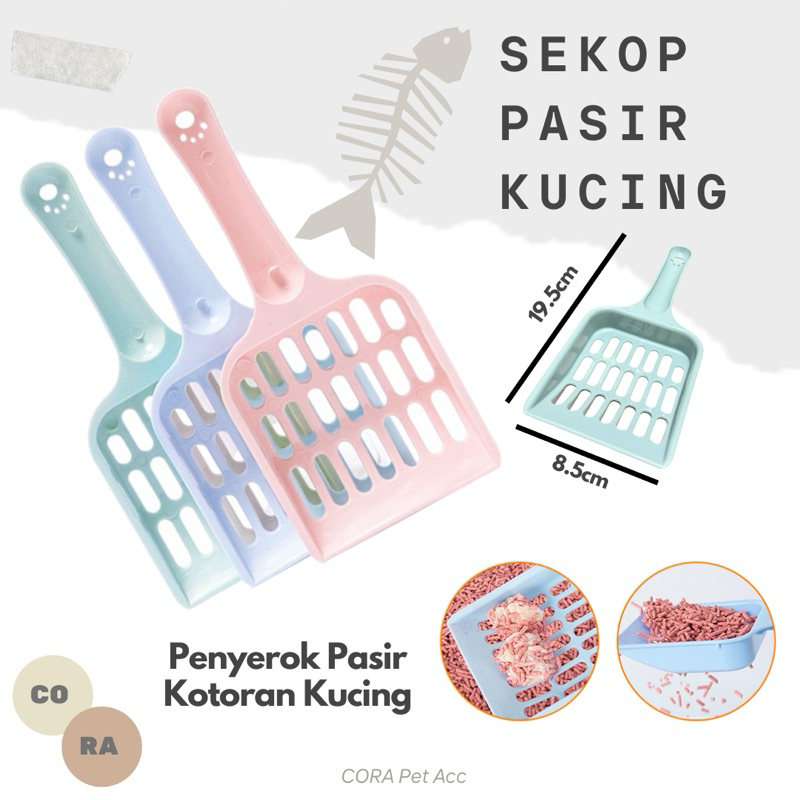 Jual [CORA] Sekop Pasir Kucing Penyerok Kotoran Cat Litter Scoop Ukuran ...