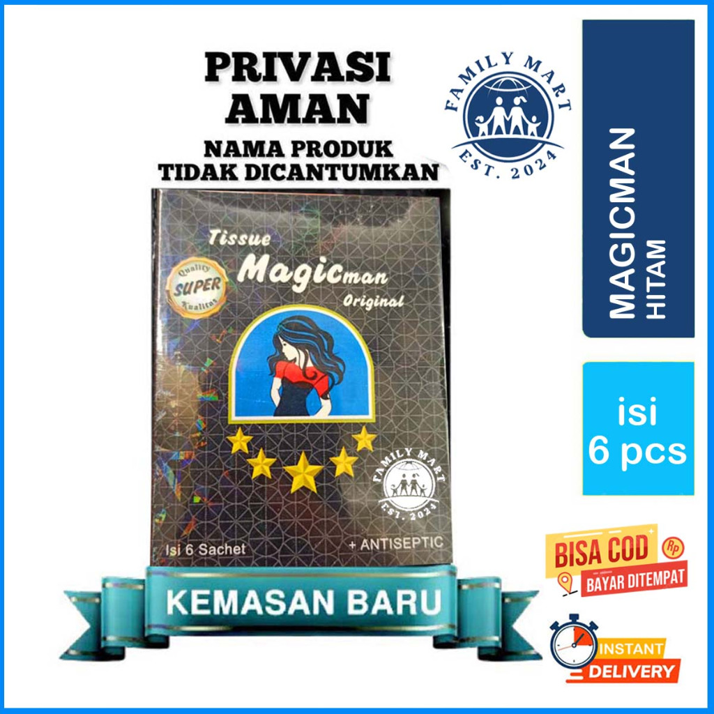 Jual [1 PACK = 6 SACHET] [KEMENKES] Tissue Magic Man | Tisu Magic Man ...