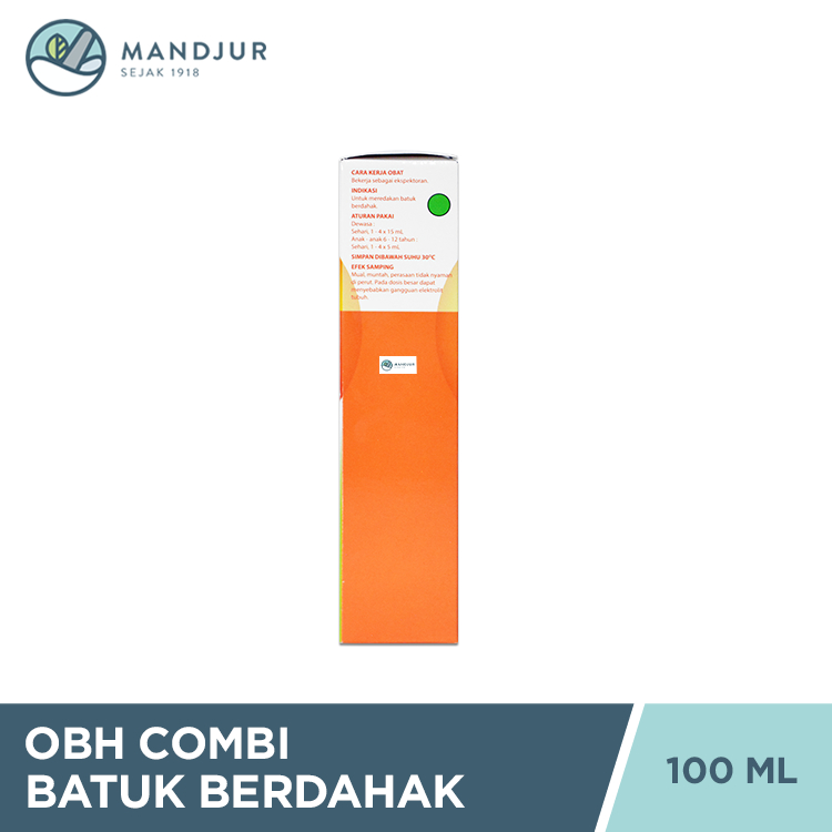 Jual OBH COMBI BATUK BERDAHAK RASA MENTHOL SIRUP 1 BOTOL @ 100 ML ...