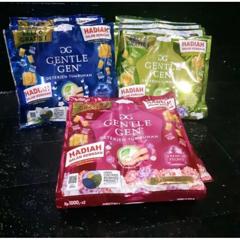 Jual GENTLE GEN Deterjen Cair Sachet 1 Renceng | Shopee Indonesia