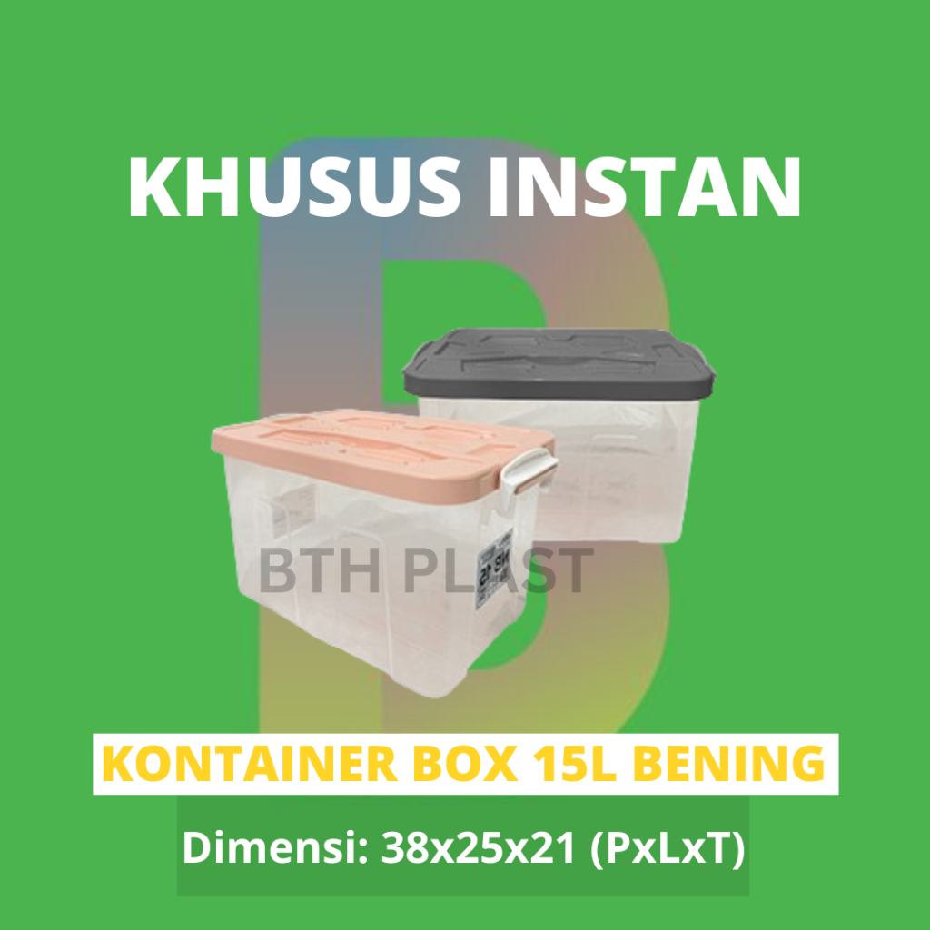 Jual BOX CONTAINER 15 LITER BENING + RODA - Kontainer Box Mini ...