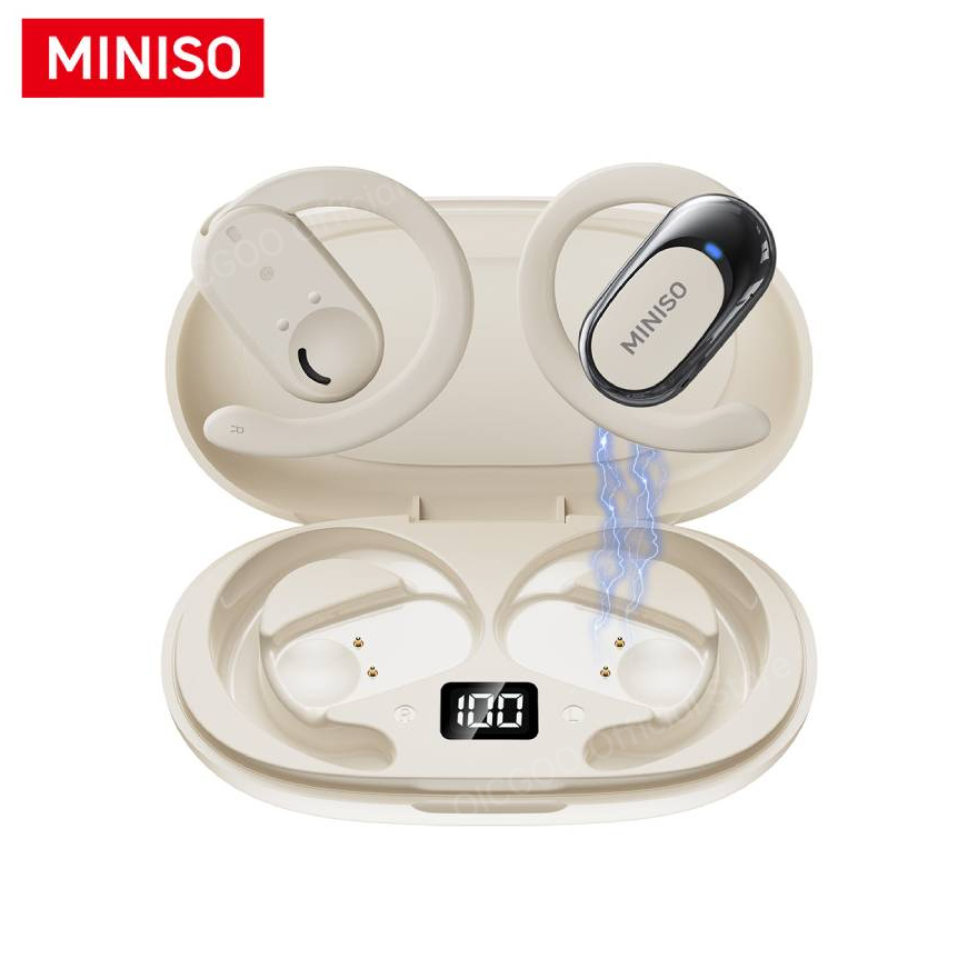 MINISO X32 OWS Headset Bluetooth True Wireless Earphone Open Ear  Olahraga TWS Original OICGOO Ear Hook Headphone HIFI Stereo Bass Game Music  Low