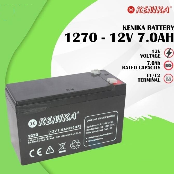 Jual Baterai Battery UPS 12V 7Ah KENIKA EMERSON FSP HIKVISION ICA ...