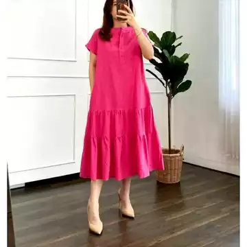 Sandra'S Ruffle Dress Tiara Katun Poplin Korean