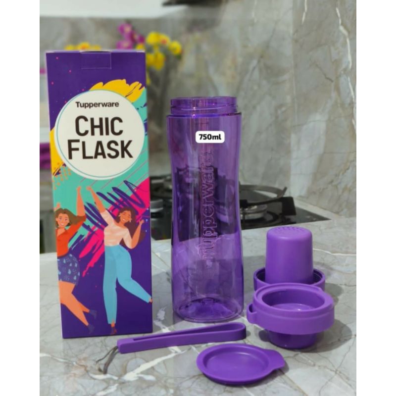 Jual TUPPERWARE BOTOL MINUM CHIC N FLASH 700ml | Shopee Indonesia