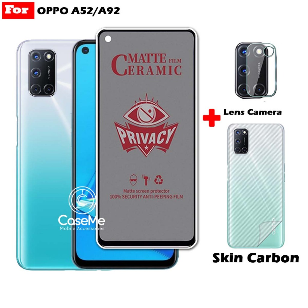 Mobile Oppo A52 Glass Screen Protector For OPPO A52 9D Full Glue
