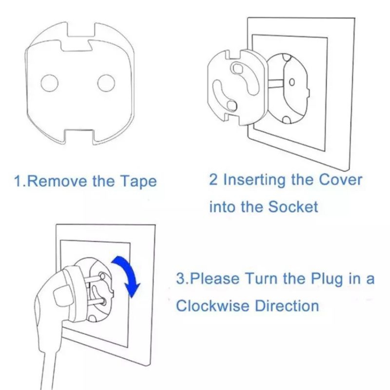 Jual safety Socket Plug Listrik EU/Tutup Pengaman Stop Kontak Bayi ...