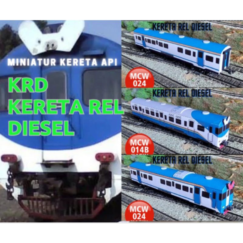 Jual Miniatur Kereta Api Indonesia Mainan Seri Kereta Rel Diesel-KRD ...
