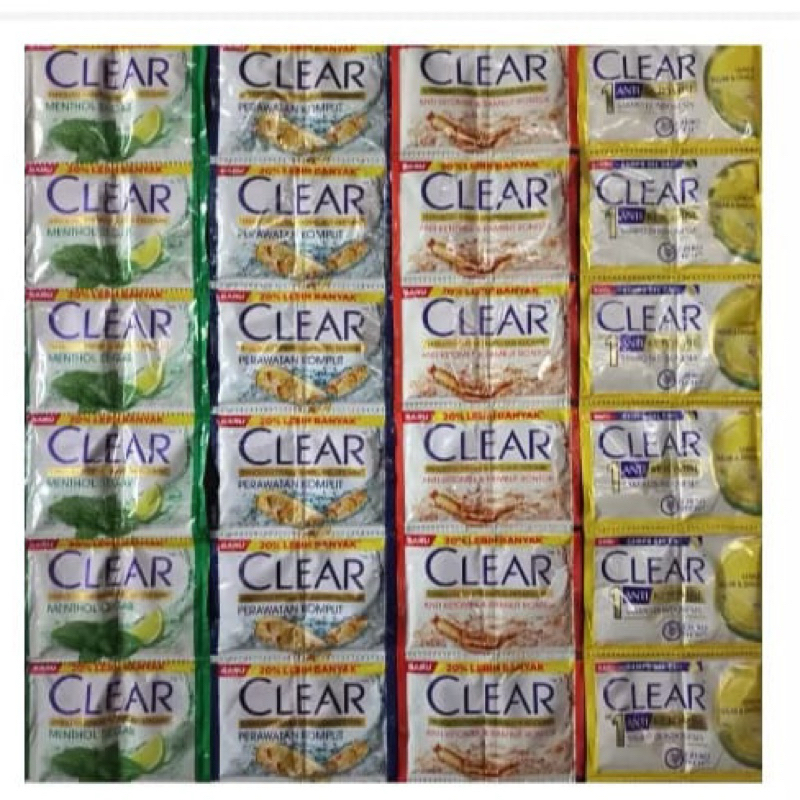 Jual 36 Sachet /3 Rtg Shampoo Clear Renceng Anti Ketombe dan Rambut ...