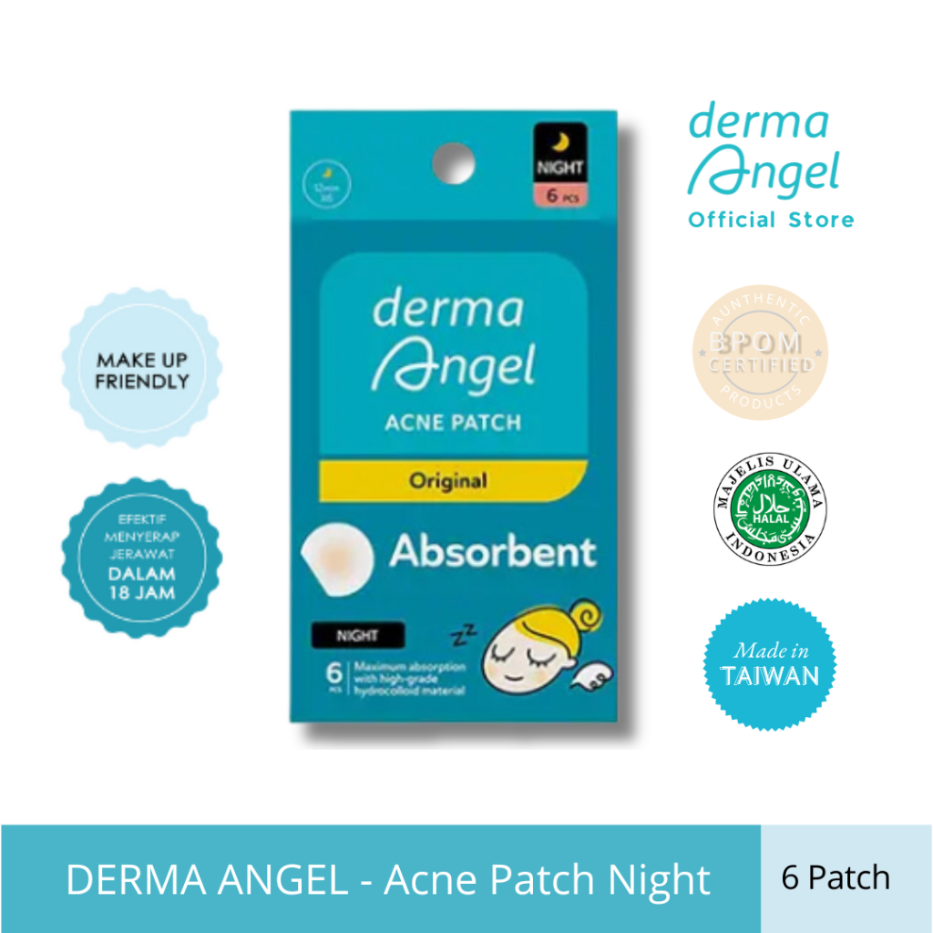 Jual Derma Angel Acne Patch Night: Isi 6 Patch | Shopee Indonesia